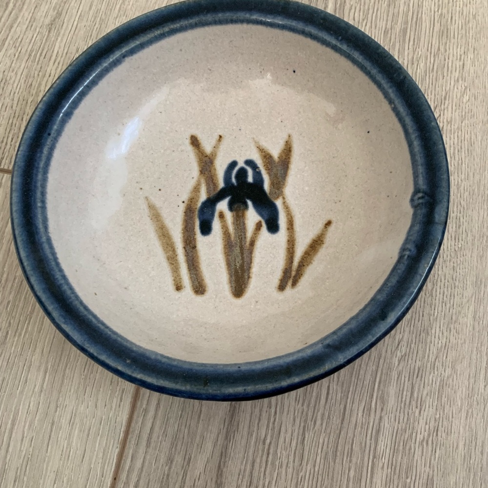 Pottery Bowl Etched “Dragon” on the bottom of the bowl. 7 1/8” D 1 3/4” Tall